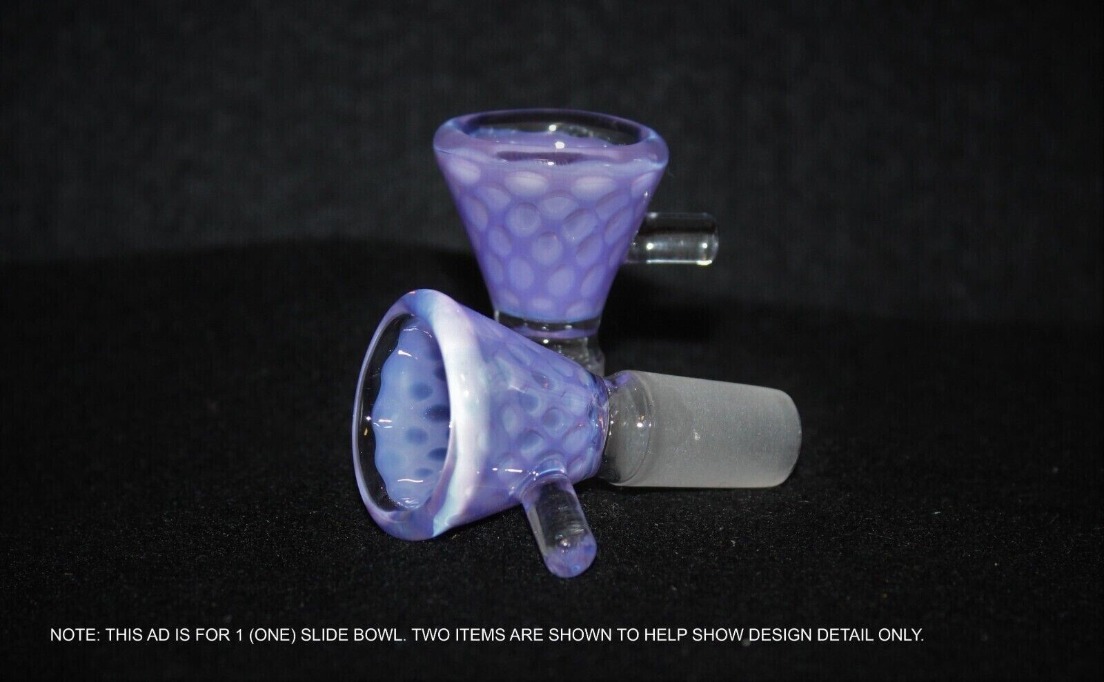 14mm SUPER 3D PURPLE II Glass SLIDE Tobacco Slide Bowl 14 mm male