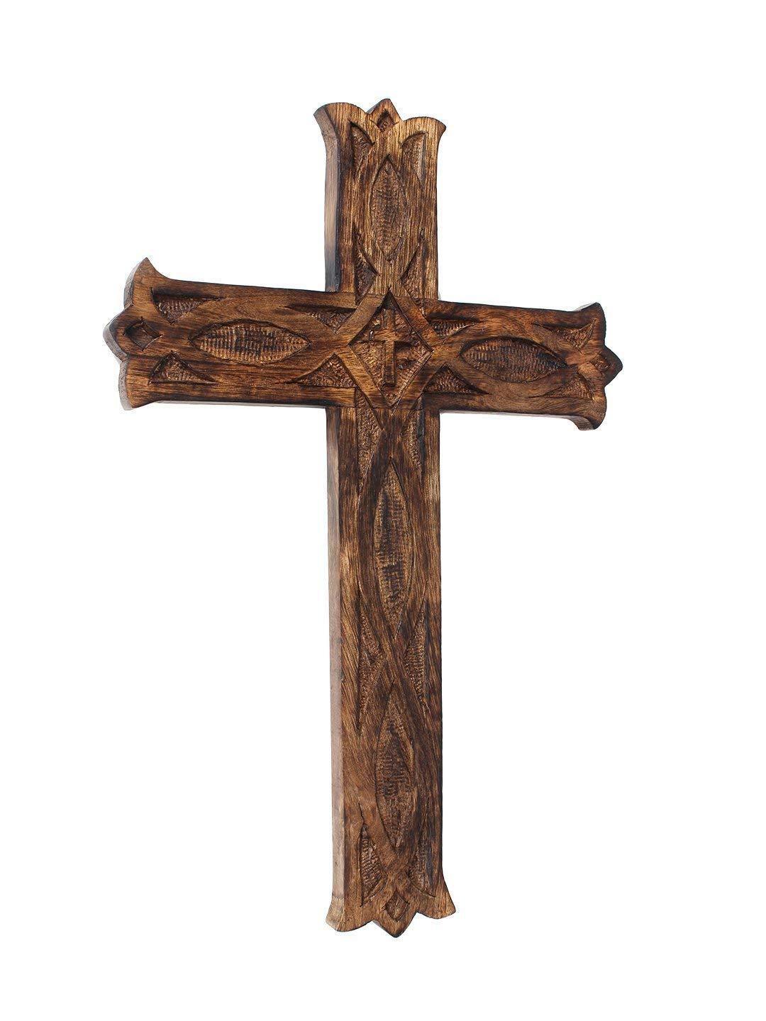 Jesus Christ Cross Wooden Crucifix for Wall Church Chapel Decoration - 10