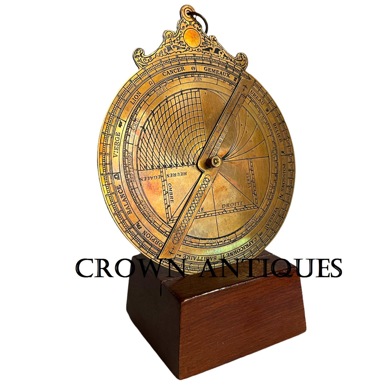 Antique Brass Astrolabe Authentic Vintage Astronomical Navigational Device Gift