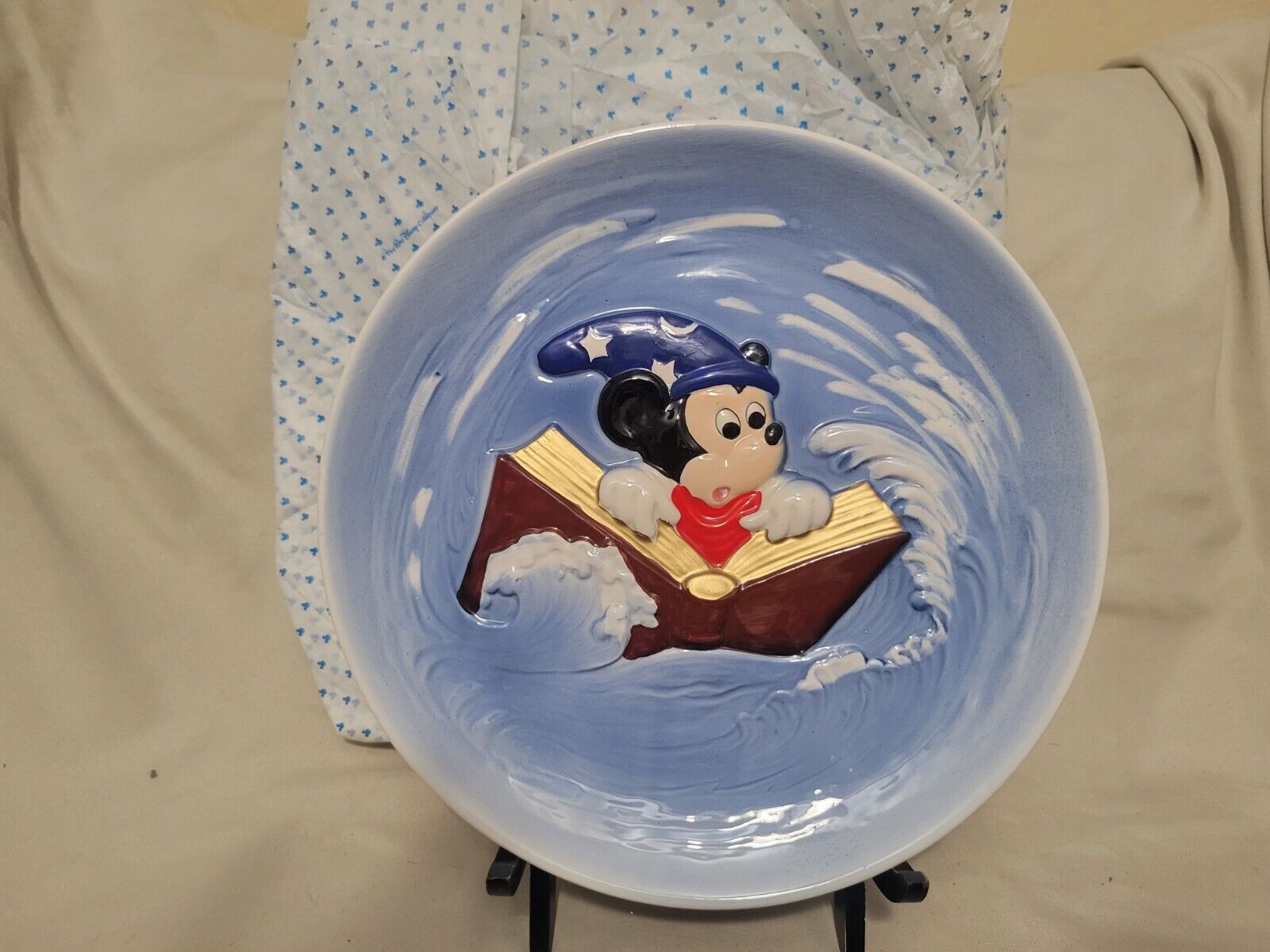 Vintage Walt Disney's Fantasia 50th Anniversary 9in Collector's plate c/a 1990's
