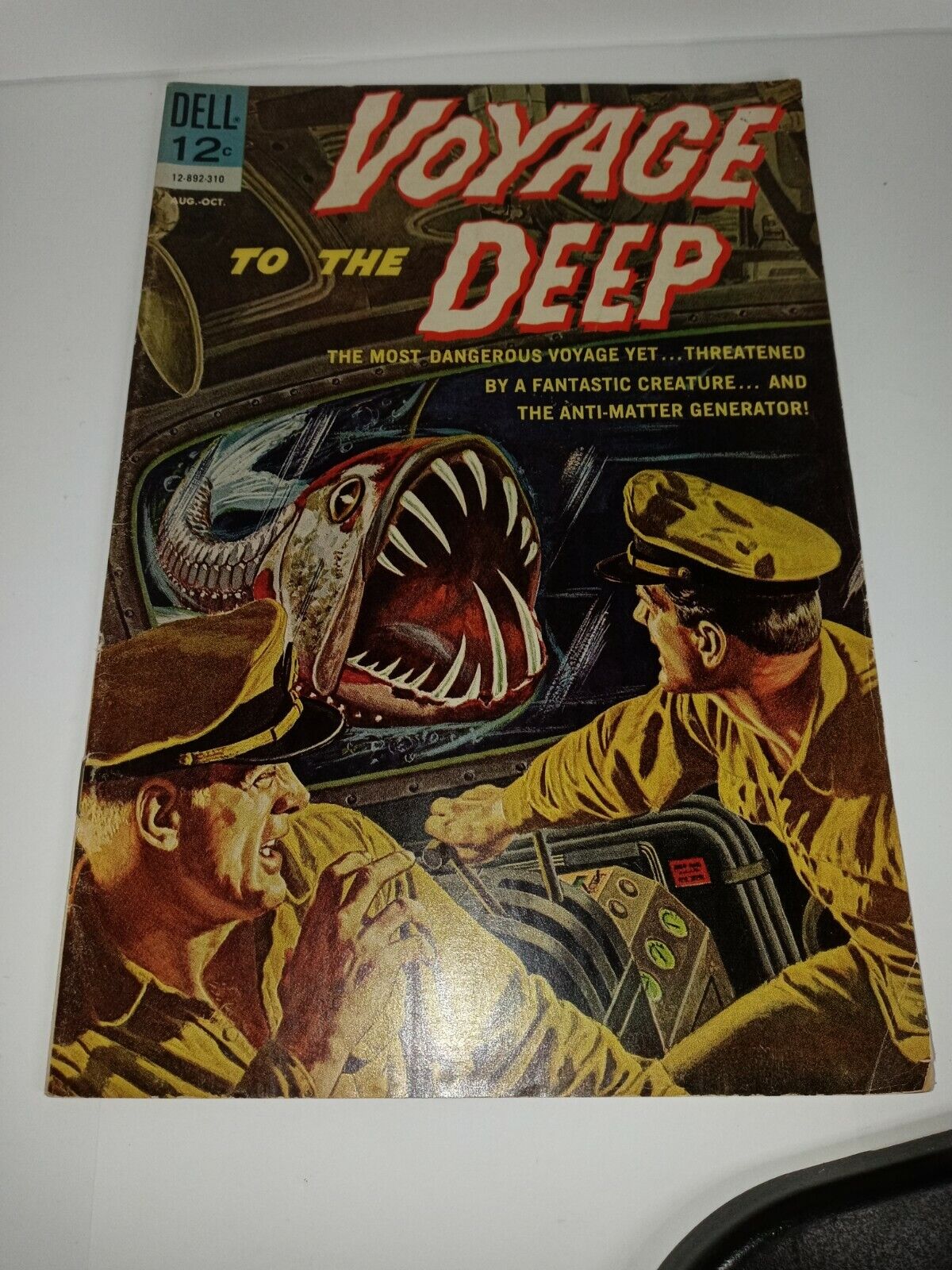 VOYAGE TO THE DEEP no. 3 Dell Oct. 1963  Submarine Painted Cover