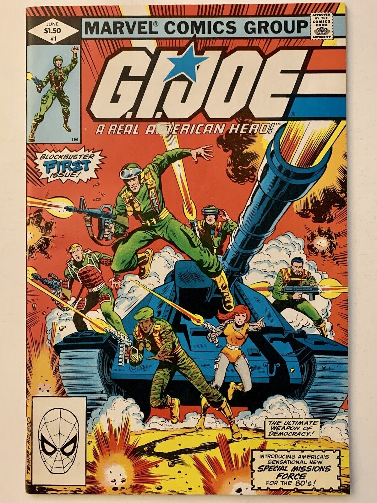 G.I.Joe #1 (1982) 1st Snake-Eyes, G.I.Joe vs Cobra (Near-Mint 9.2-9.4) MEGA KEY