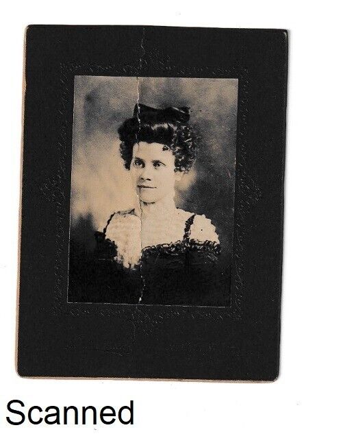 Cabinet Card Real Photo Victorian Lady Faux Strappy Louis A Blaul Philadelpia PA