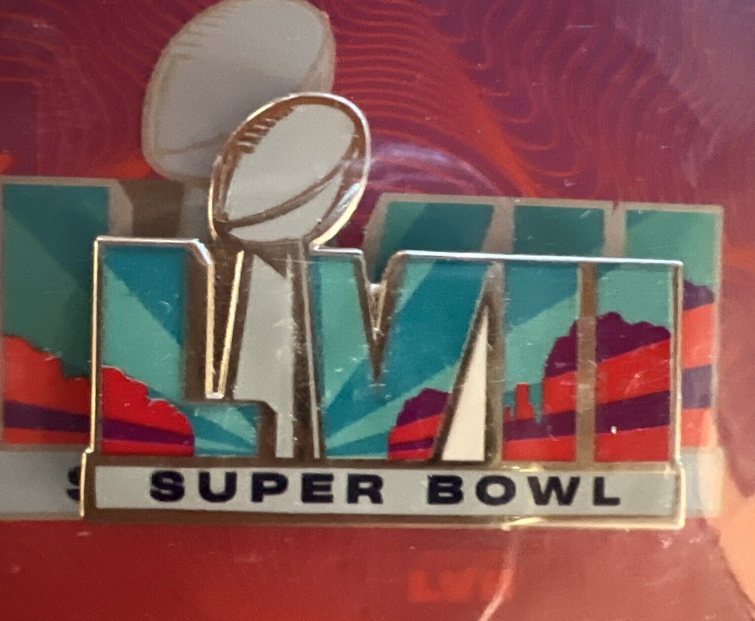 Super Bowl LVII 57 Lapel Pin New In Package FansFirst Brand Approx 1.5 Inches