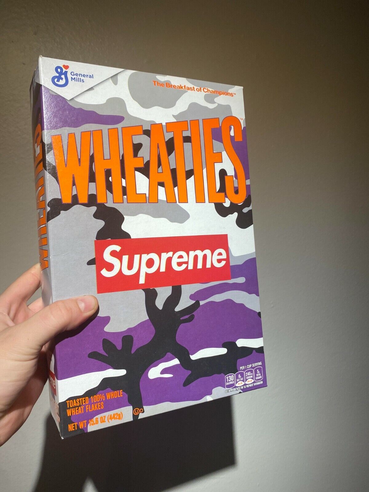 NEW SEALED Supreme Wheaties Cereal Box S/S 2021 Purple Camo SHIPS TODAY