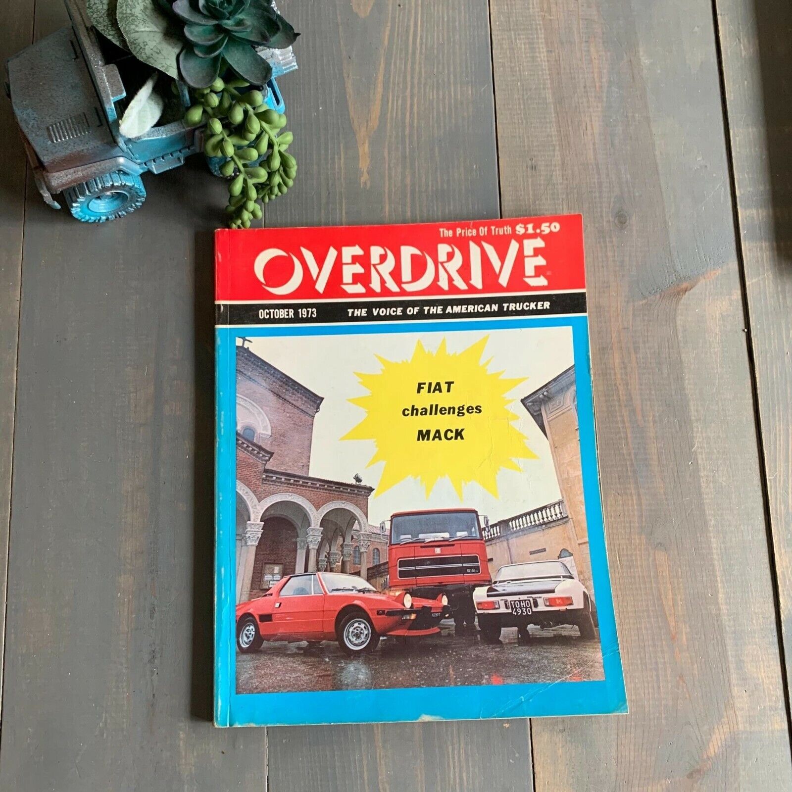 1973 October Overdrive Vintage Trucker Magazine Semi Truck Big Rig Collectible
