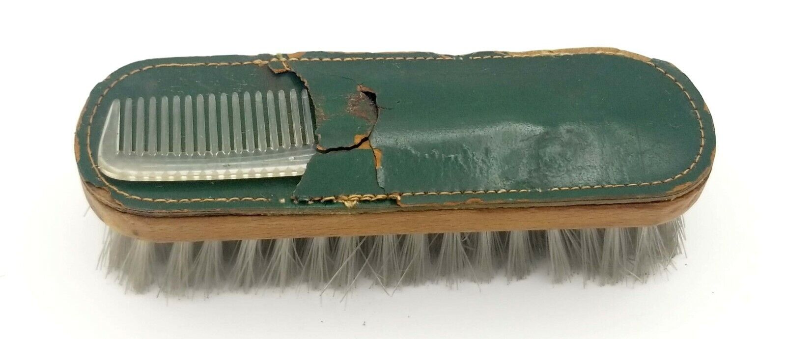 Antique Vintage Leather Mens Shoe ? Brush & Comb 1950\'s As Is Movie Play Prop