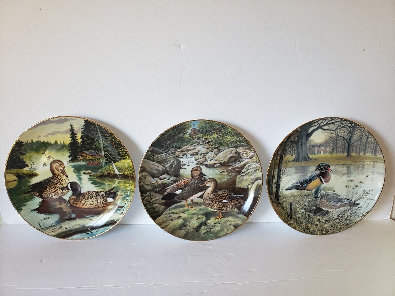 1987 Living With Nature By Bart Jerner Set of 3 Plates