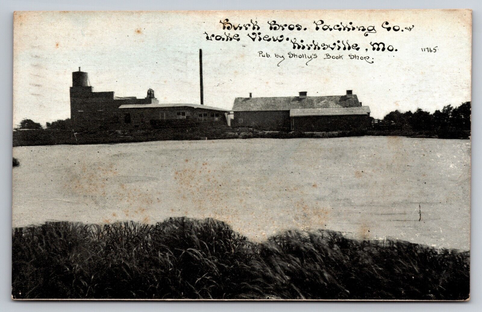 Burk Bros. Packing Co. & Lake View Kirksville Missouri MO 1911 Postcard