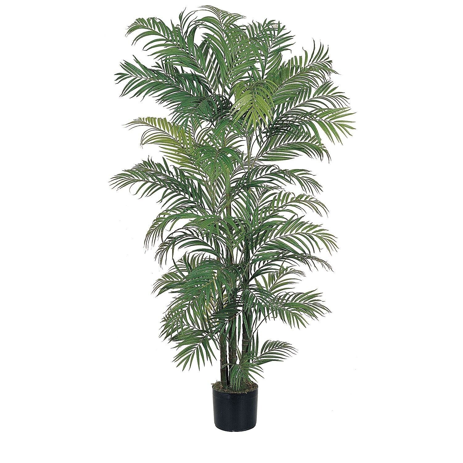 Nearly Natural 5002 6\' Areca Silk Palm Tree in Pot (5002)