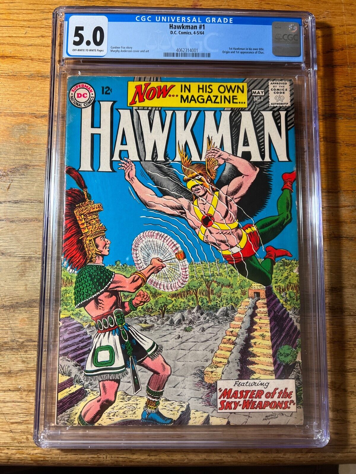 VINTAGE COMIC BOOK BLOWOUT: DC HAWKMAN No. 1,  May 1964 CGC GRADED Way Cool 5.0