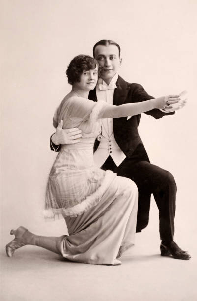 English Actors Gertie Millar And Raymond Lauzerte Posing Old Photo