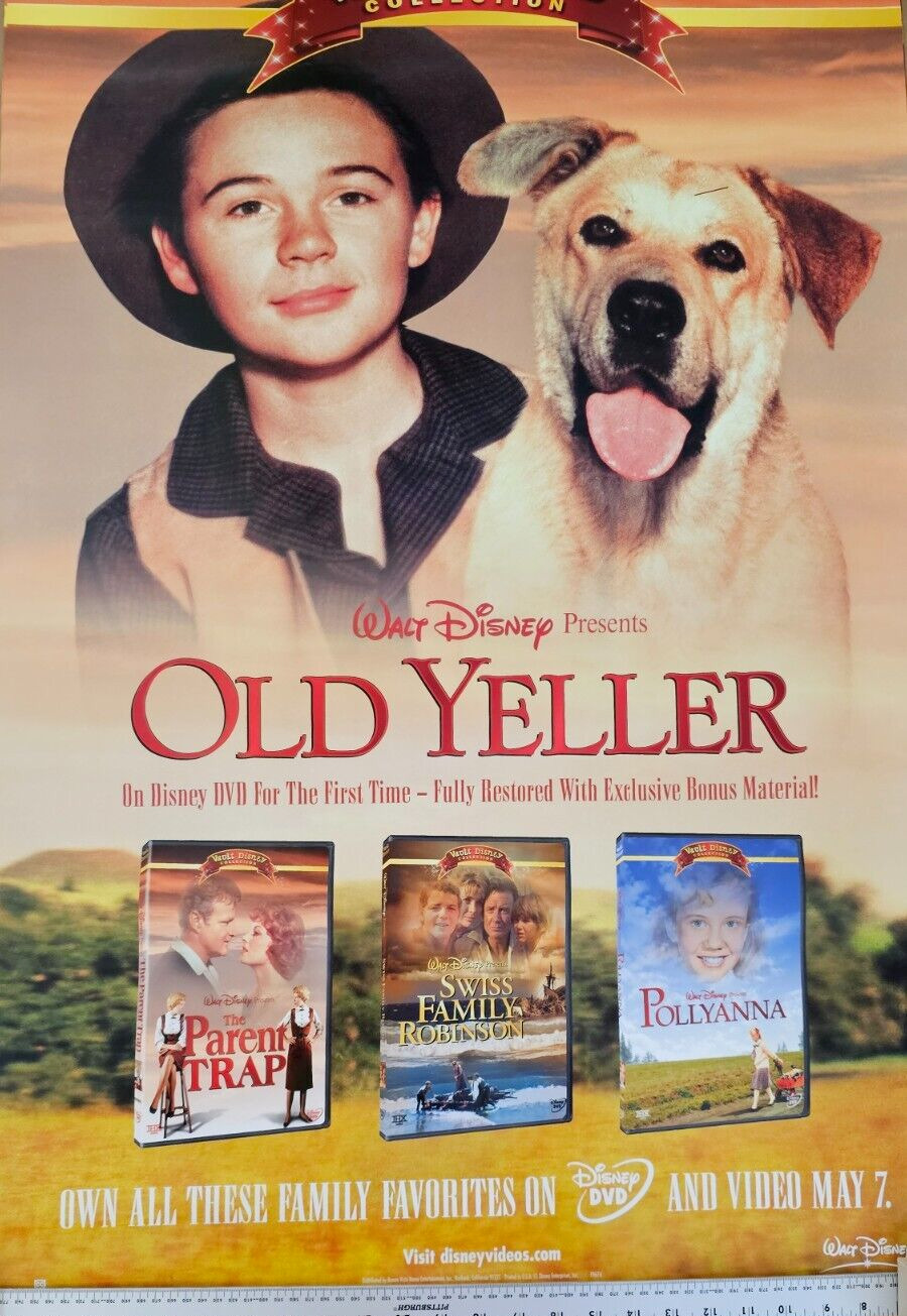 Walt Disney\'s Family Old Yeller set of Four DVD promotional Movie poster