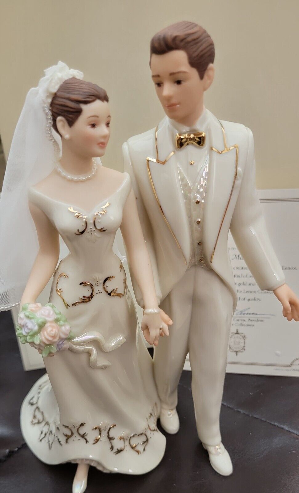 LENOX JUST MARRIED BRIDE & GROOM FIGURINE NIB IST QUALITY