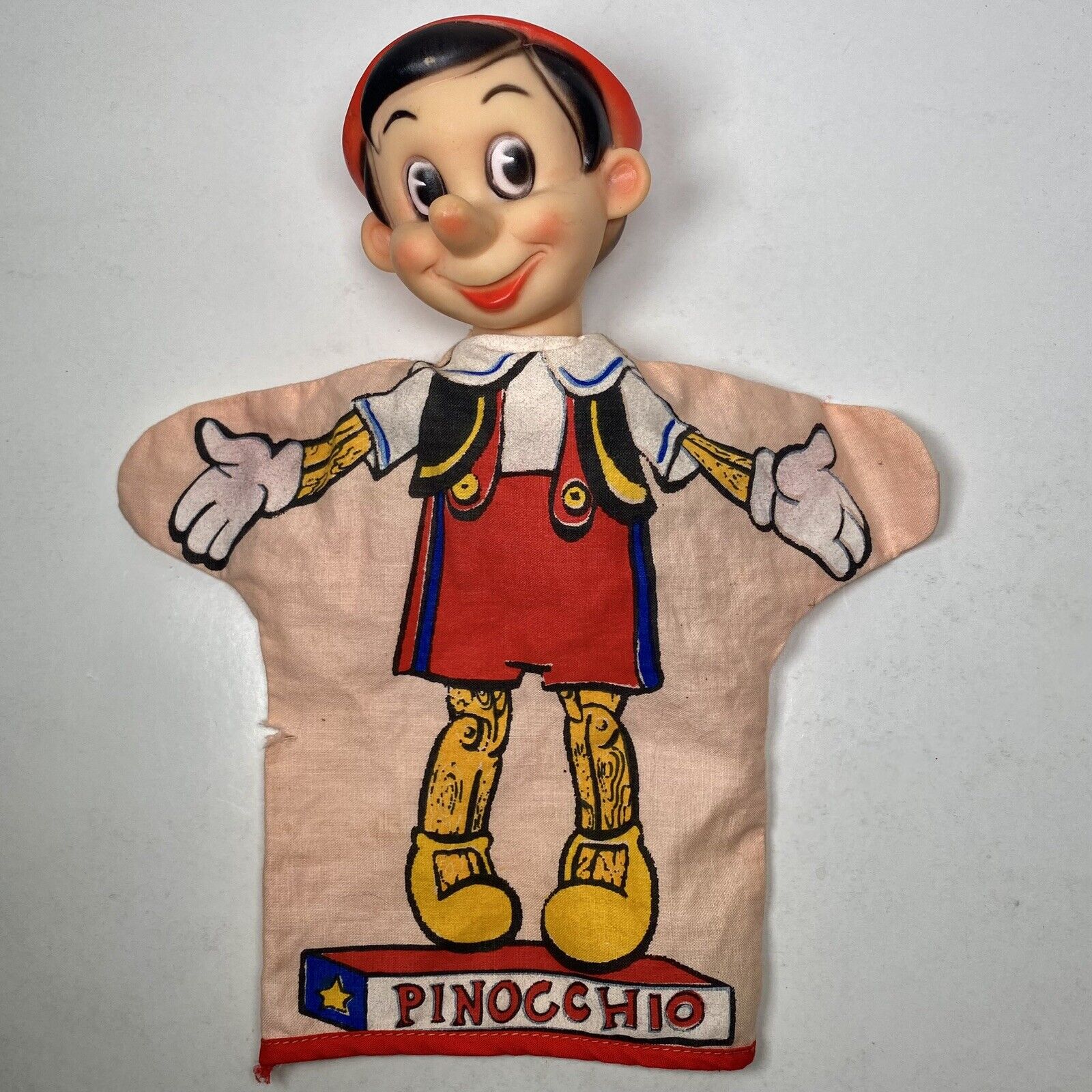 Pinocchio Vintage 1950\'s Gund Walt Disney Productions Hand Puppet Character Toy
