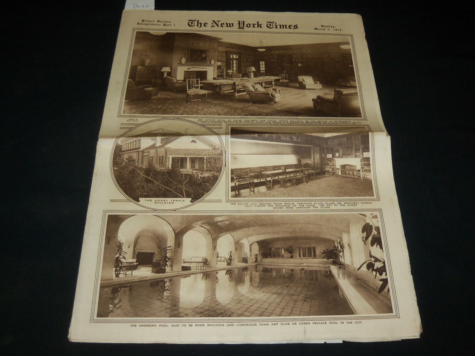 1915 MARCH 7 NEW YORK TIMES PICTURE SECTION - BLUECHER SINKING - NP 5474