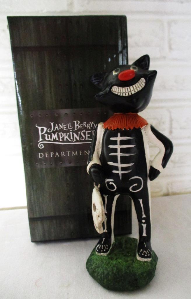 Dept.56 PUMPKINSEEDS Steam Punk Halloween BLACK CAT Figurine Janell Berryman MIB