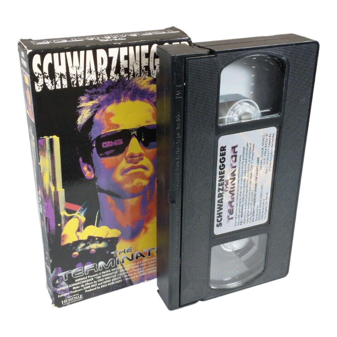 Collectors VHS Tape Movie The Terminator 1991 Arnold Schwarzenegger Action