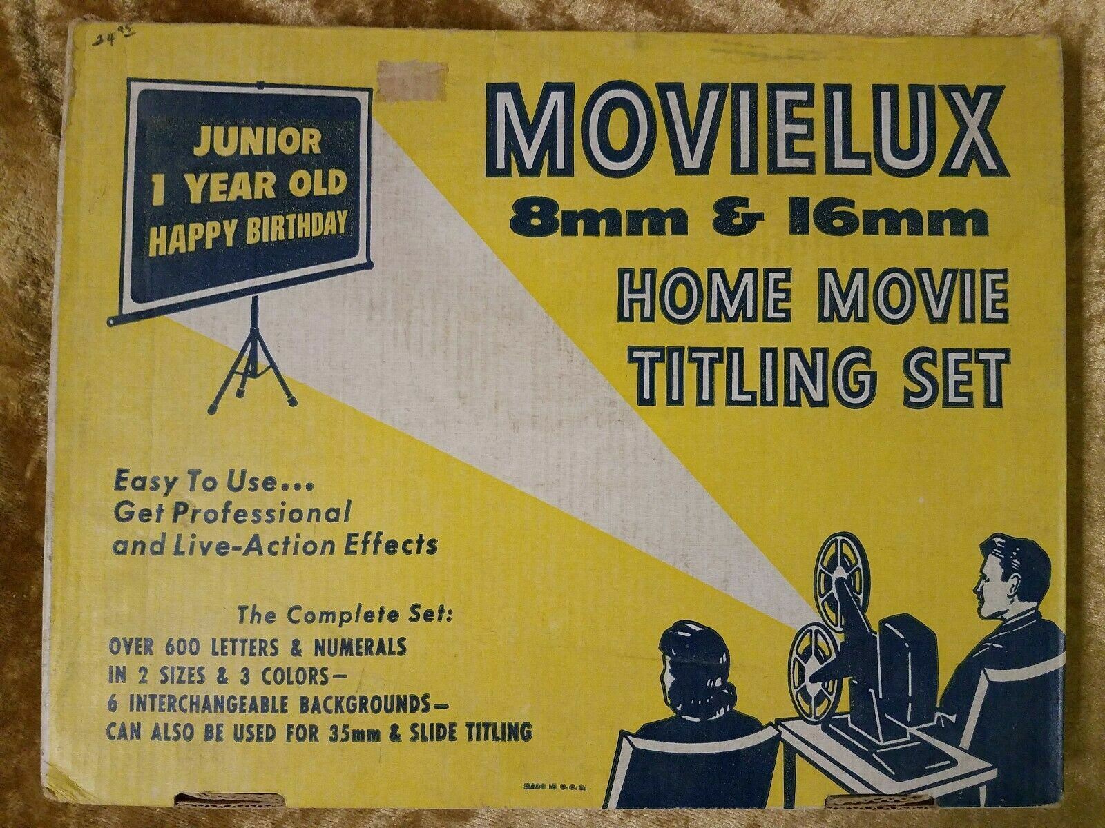 *UNUSED* MOVIELUX 8MM 16MM Home Movie Titling Set With Instructions And Letters