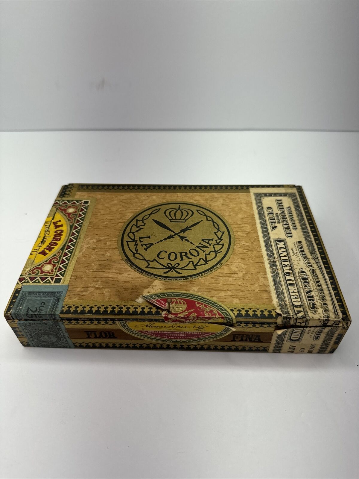 LA CORONA FLOR FINA Belverderes CIGAR BOX 20cent Cigars