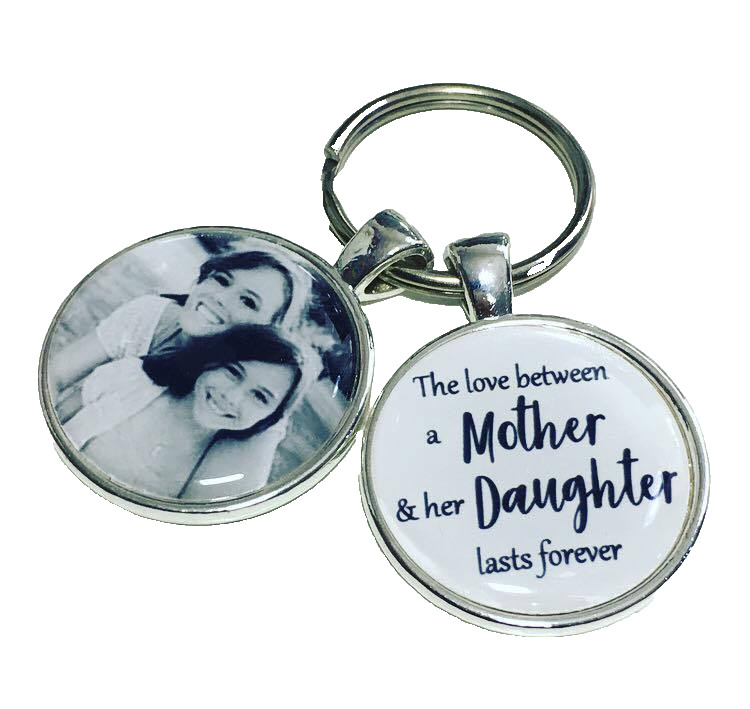 Personalised Mother Daughter photo keyring Mothers day gifts Mum photo keyring