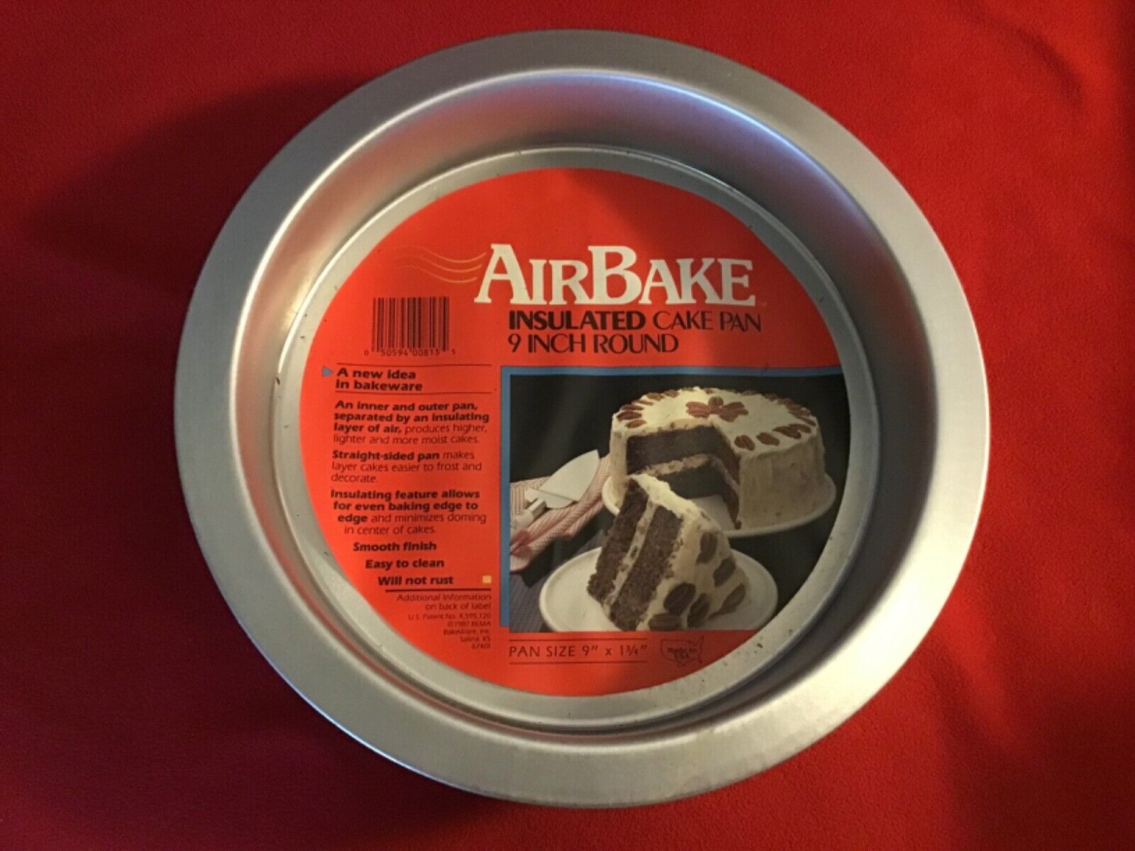 Rema Vintage Aluminum Insulated Air Bake Round Cake Baking Pan 9 x 1-3/4 USA