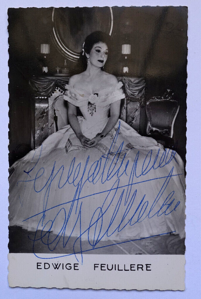Edwige LEAFLET - AUTOGRAPH POSTCARD SIGNED AND SIGNED 8.9X13.9CM