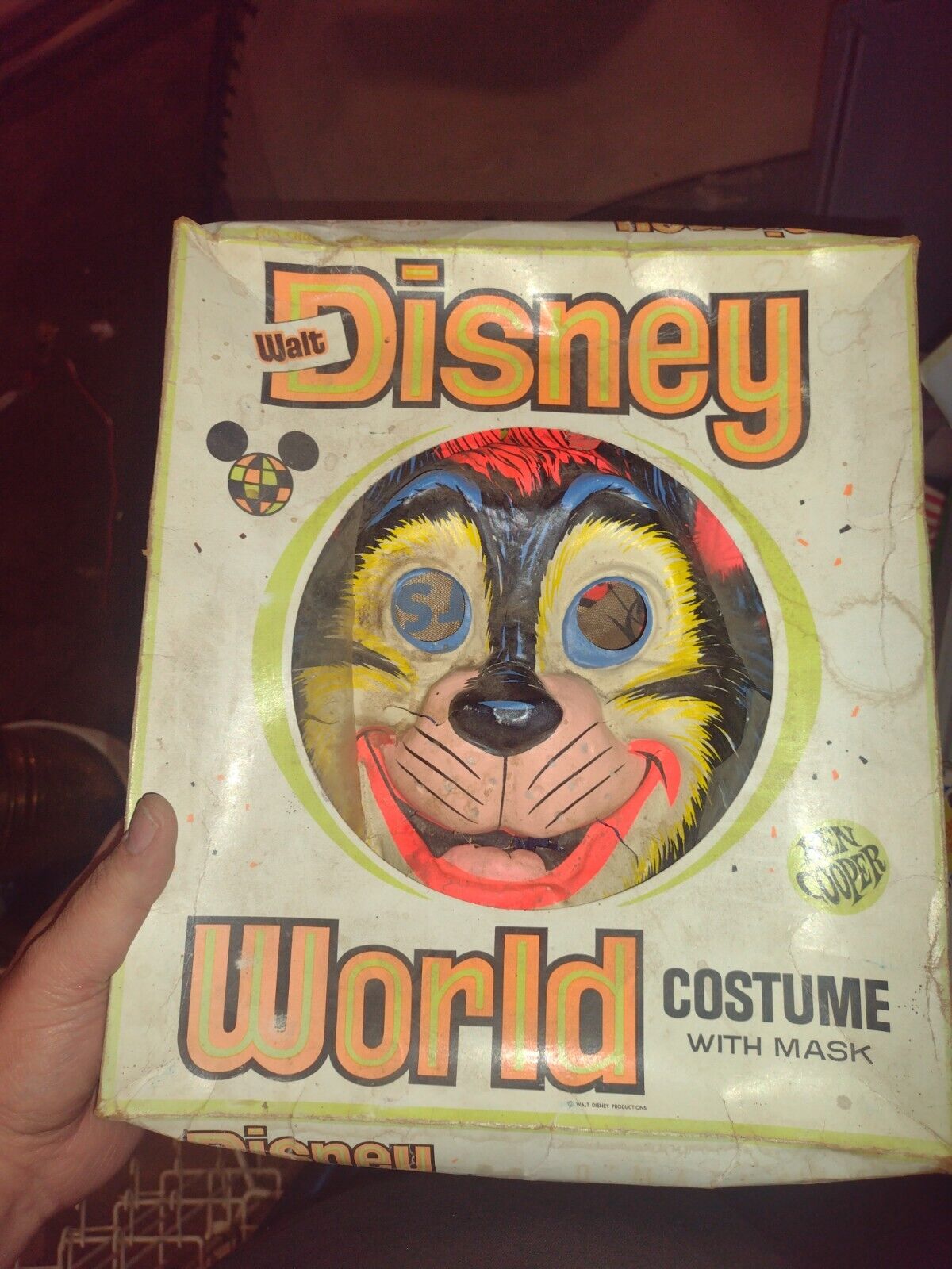 Vintage 60s Ben Cooper Walt Disney Mask And Costume