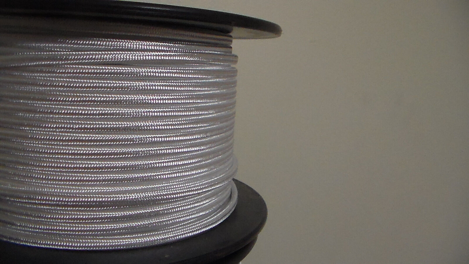 25 Ft. Spool White Parallel Rayon Covered Lamp Wire Antique Vintage Style Cord