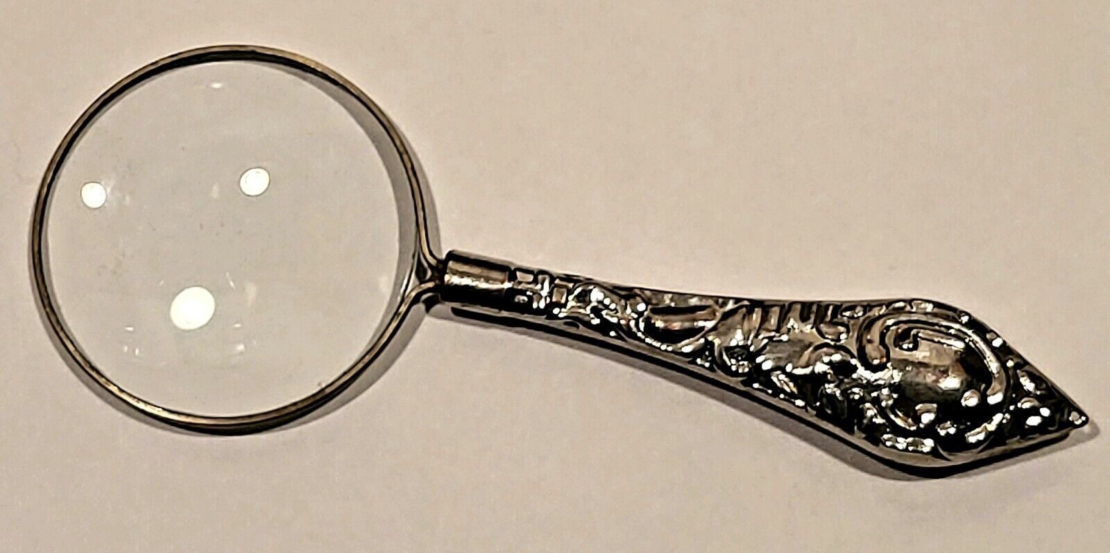 Magnifying Glass Vintage/Antique Silver Tone Ornate Magnifying Glass Nice
