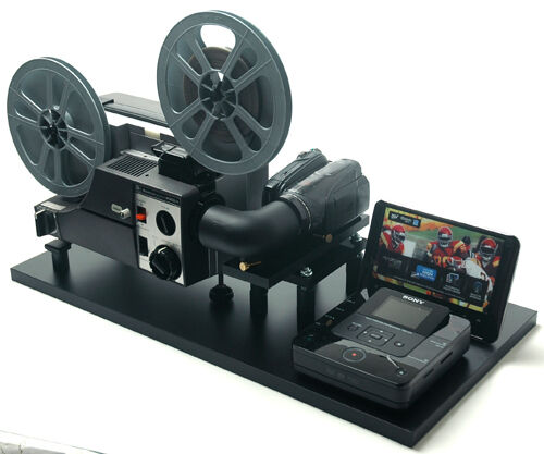 Movie Film Projector, Telecine Video Transfer, Dual 8, Reg.8 and Super 8 Silent