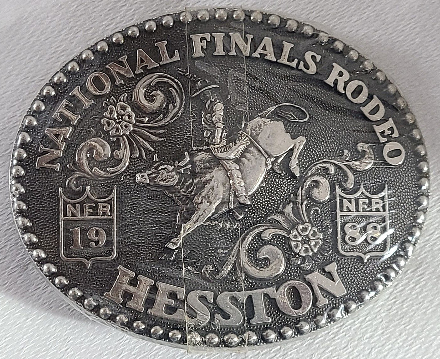 VTG National Finals Rodeo Hesston 1988 NFR Adult Cowboy Buckle NEW