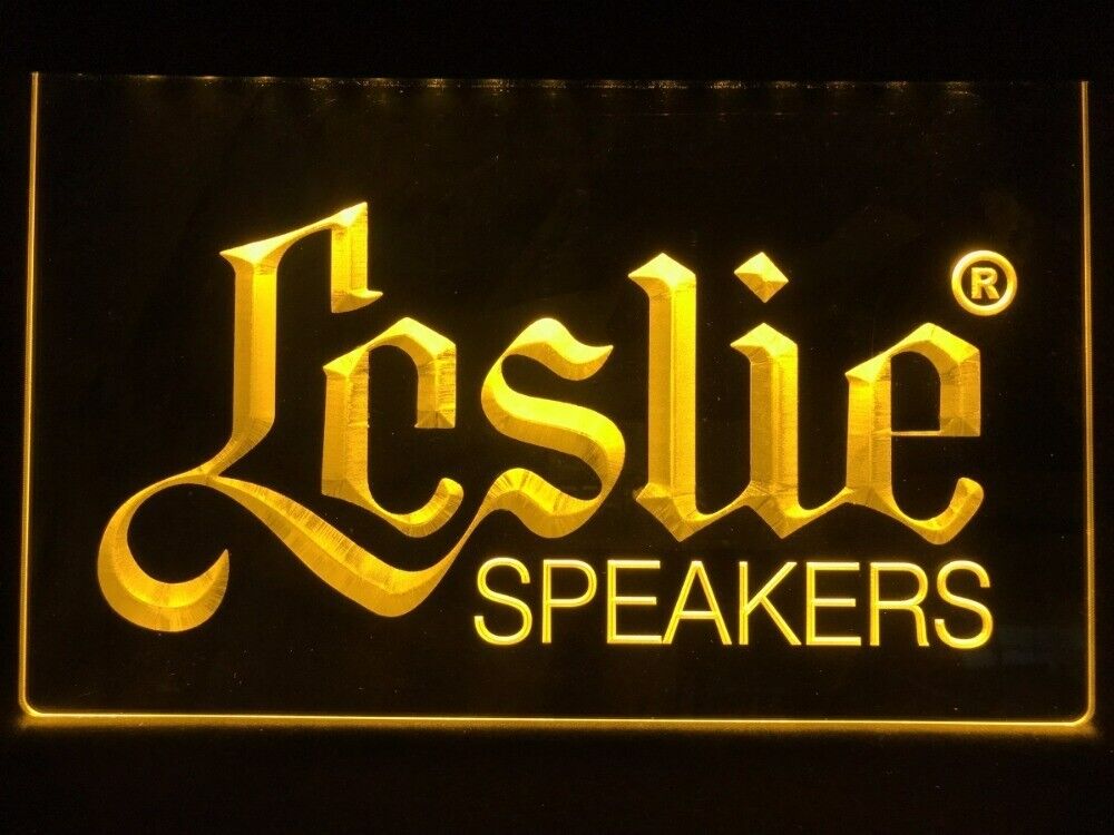 Leslie Speakers Audio LED Neon Light Sign Bar Studio Home Display Wall Art Décor