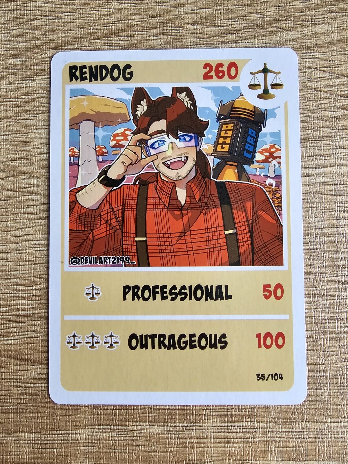 hermitcraft tcg card, Hermit - RenDog