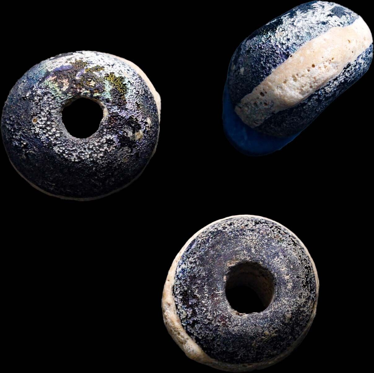 CERTIFIED AUTHENTIC Ancient Phoenician 2500 Years Old Stone Bead w/COA Striped