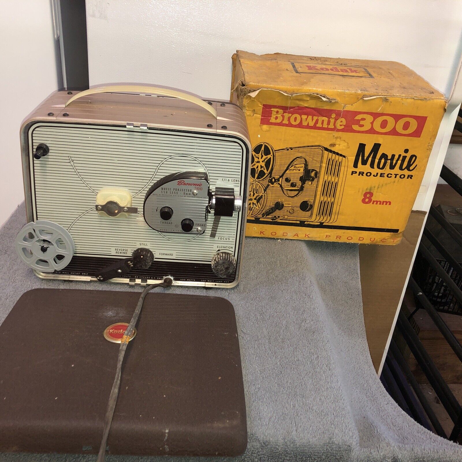 Vintage Kodak Brownie 300 Film Projector 8mm