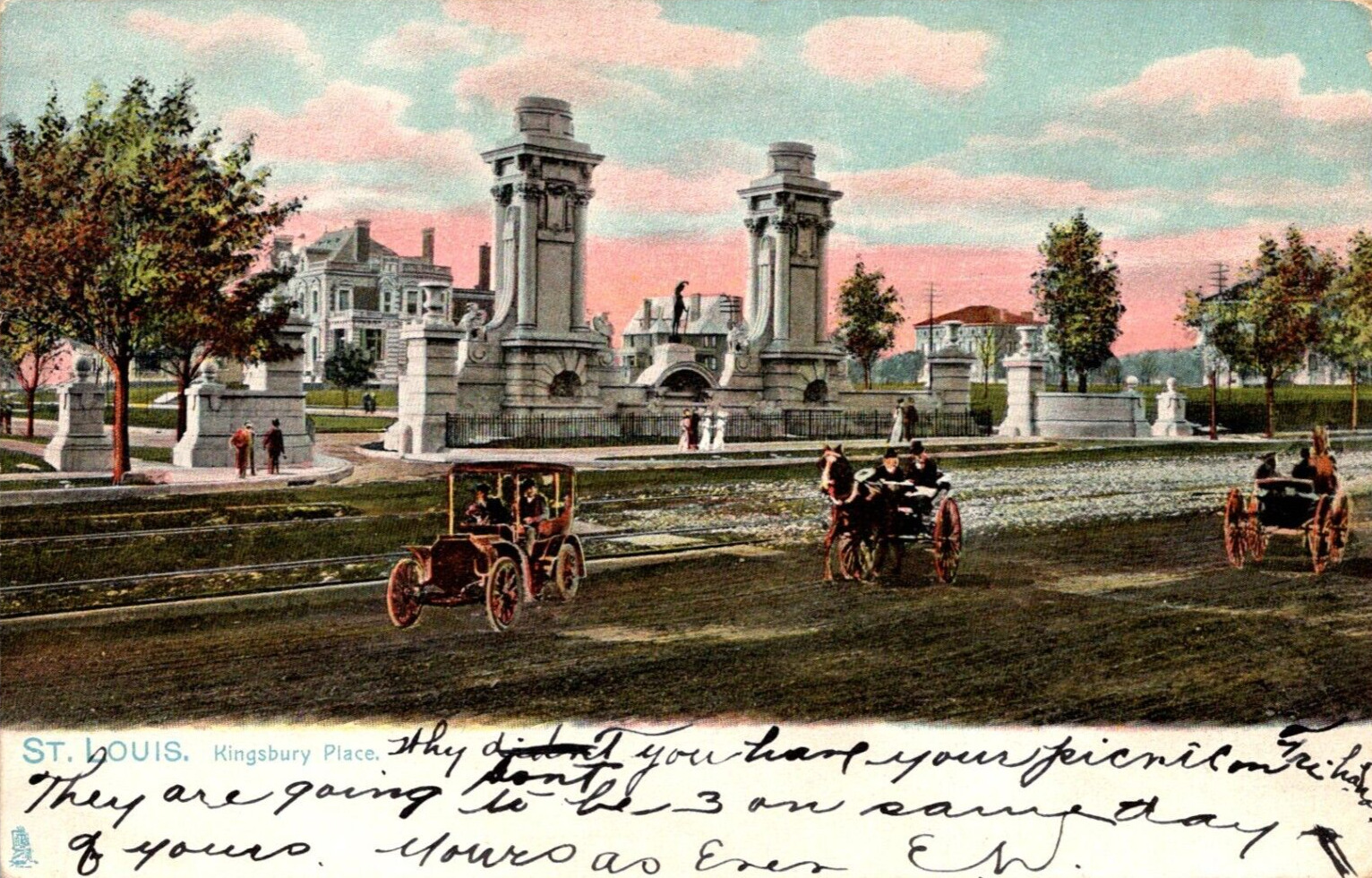 St. Louis Missouri Postcard Raphael Tuck 2220 Kingsbury Place 1908 TC