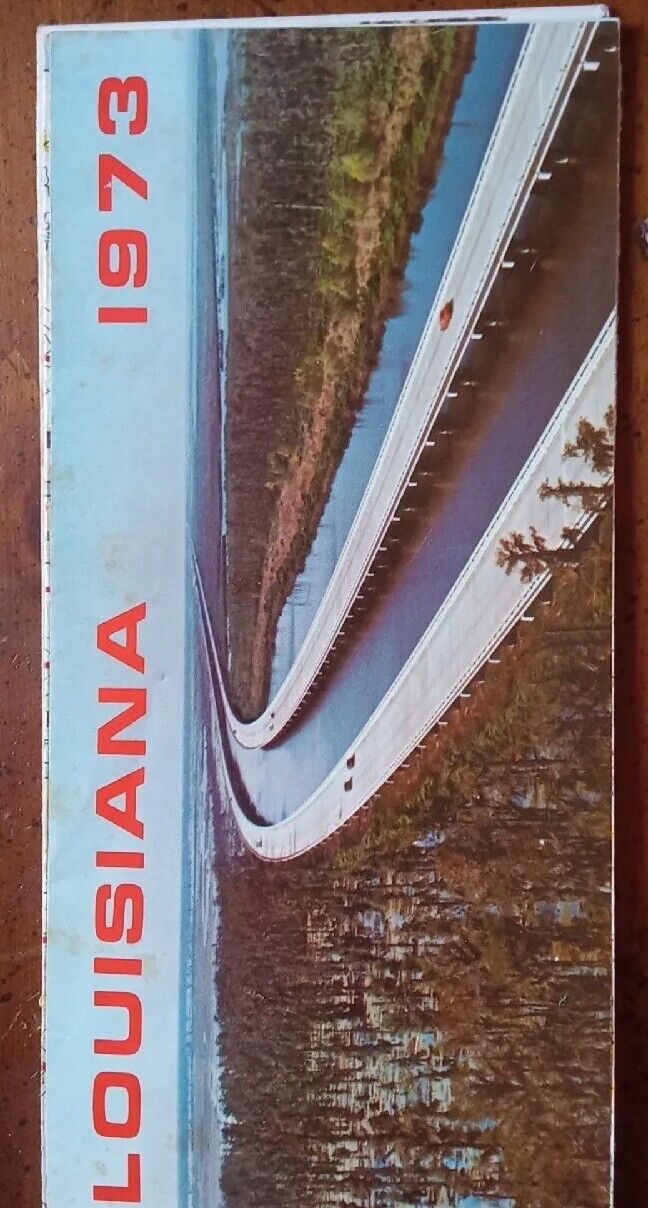 1973 Louisiana State-issued Vintage Road Map -Great Colors