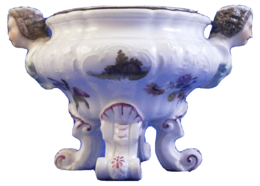 Superb Antique 18thC Meissen Porcelain Open Salt Dish Trencher Porzellan Saliere