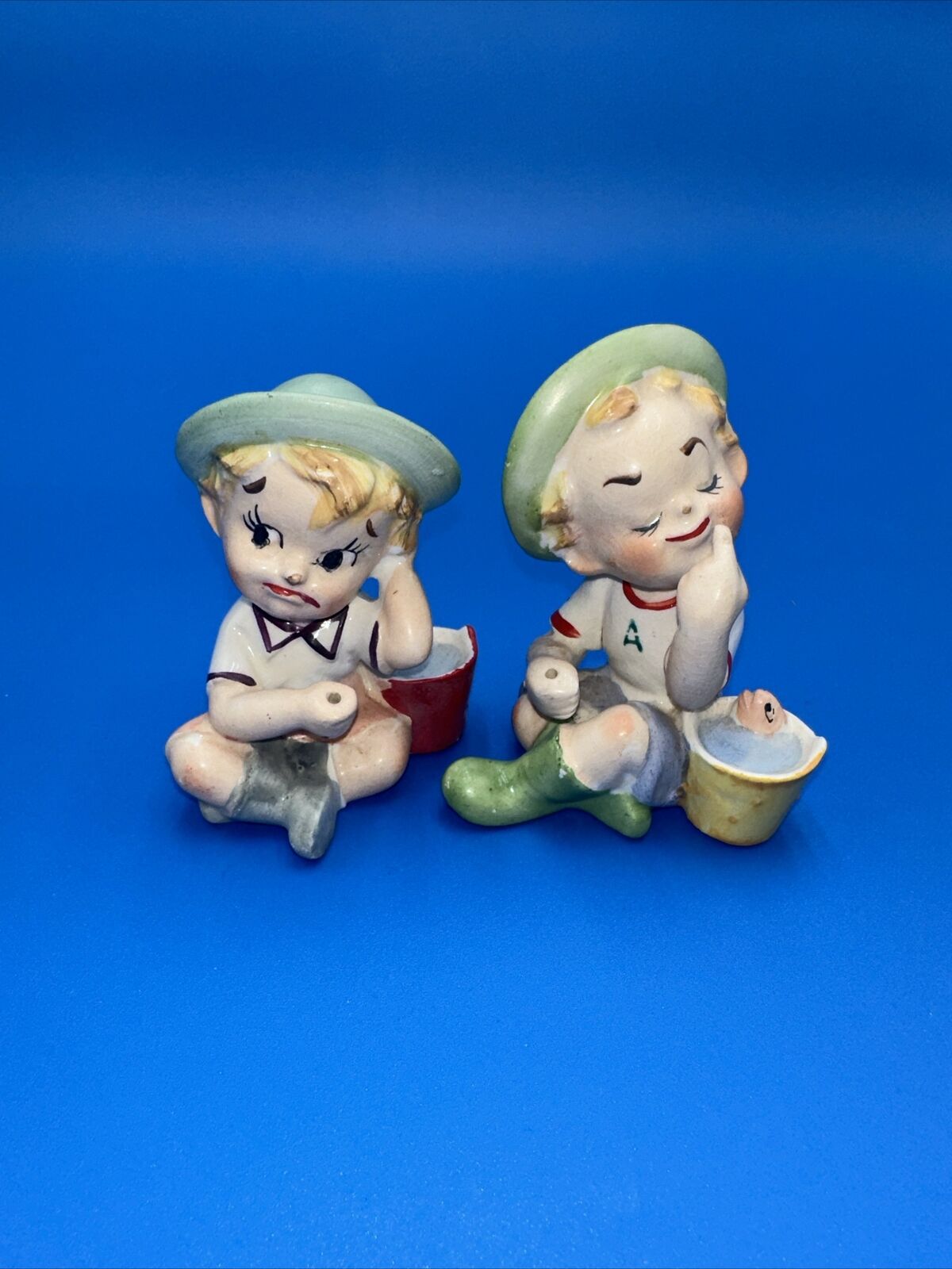 Vintage Ucagco ceramics japan figurines Lot Of 2 As Pictured, Mid Century Unique