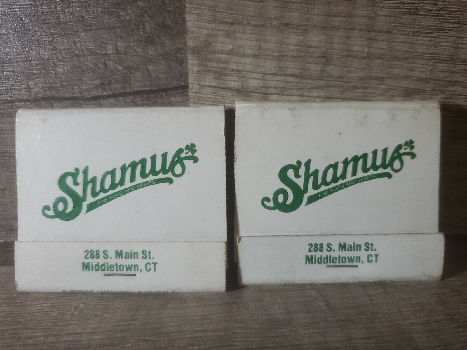 2 Vintage Matchbook Matches Shamus Fine Foods Collectible