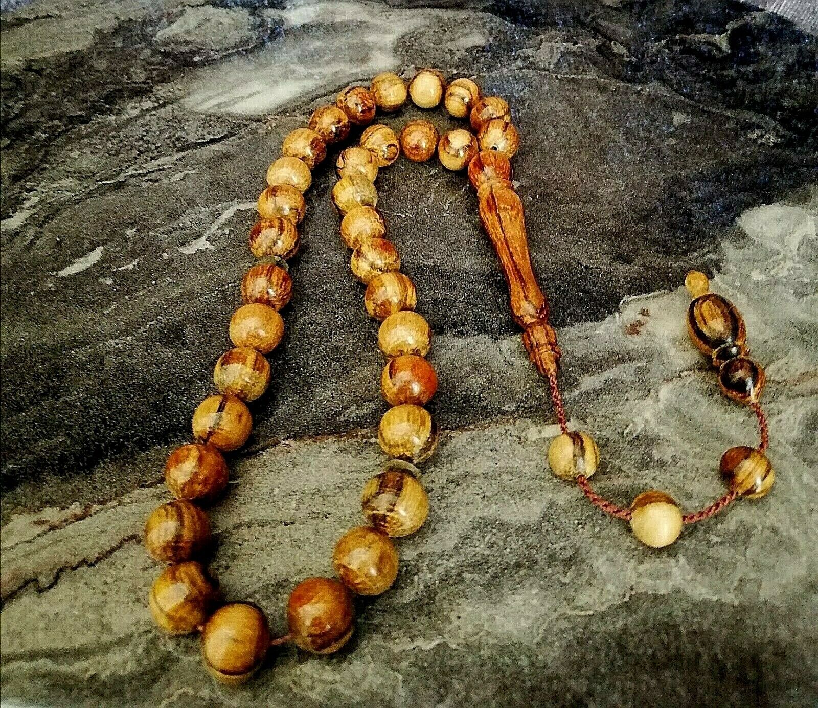 REAL Oud Agarwood Tree, Islamic Prayer 33 beads, Tasbih, Misbaha Tasbeeh 8mm