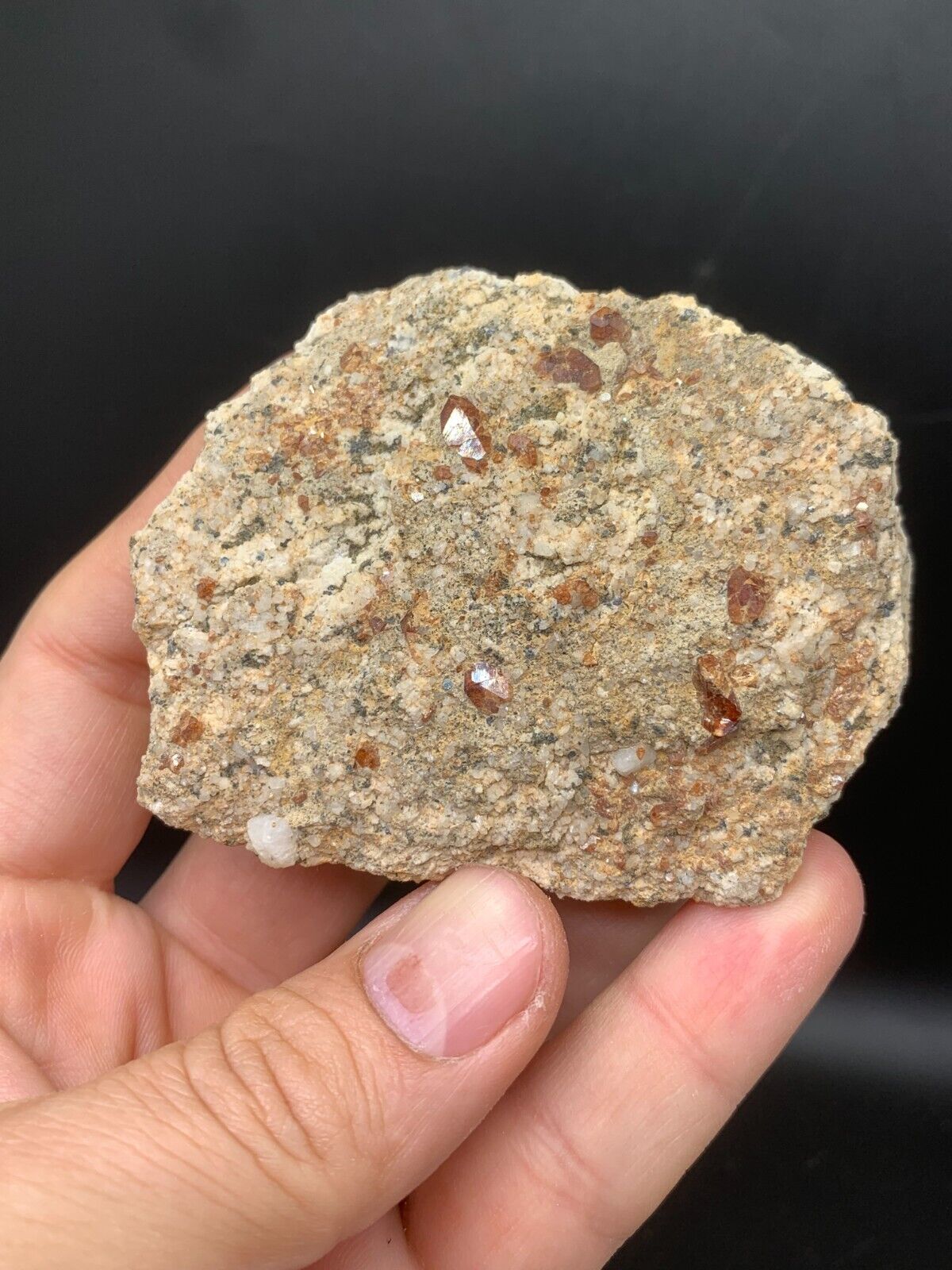 141.9 Gram Extremely Rare Monazite Crystal Cluster On Matrix From Zagi