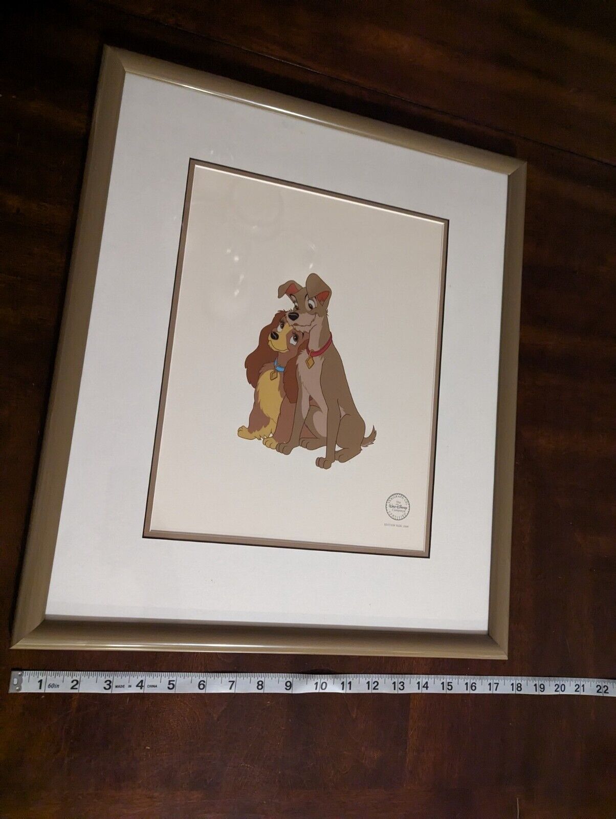 Original 1993 LE 2500 Serigraph LADY AND THE TRAMP Movie Cell Disney animation
