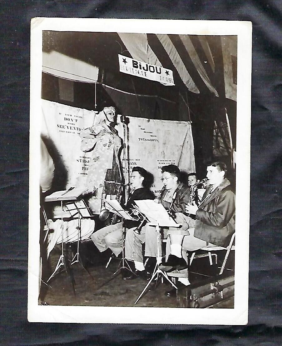 c1930's Photo Band Show Playing on a Ship, Bijou, Burlesque House, Toys For Boys