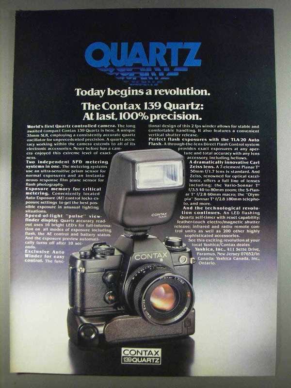 1980 Contax 139 Quartz Camera Ad - A Revolution