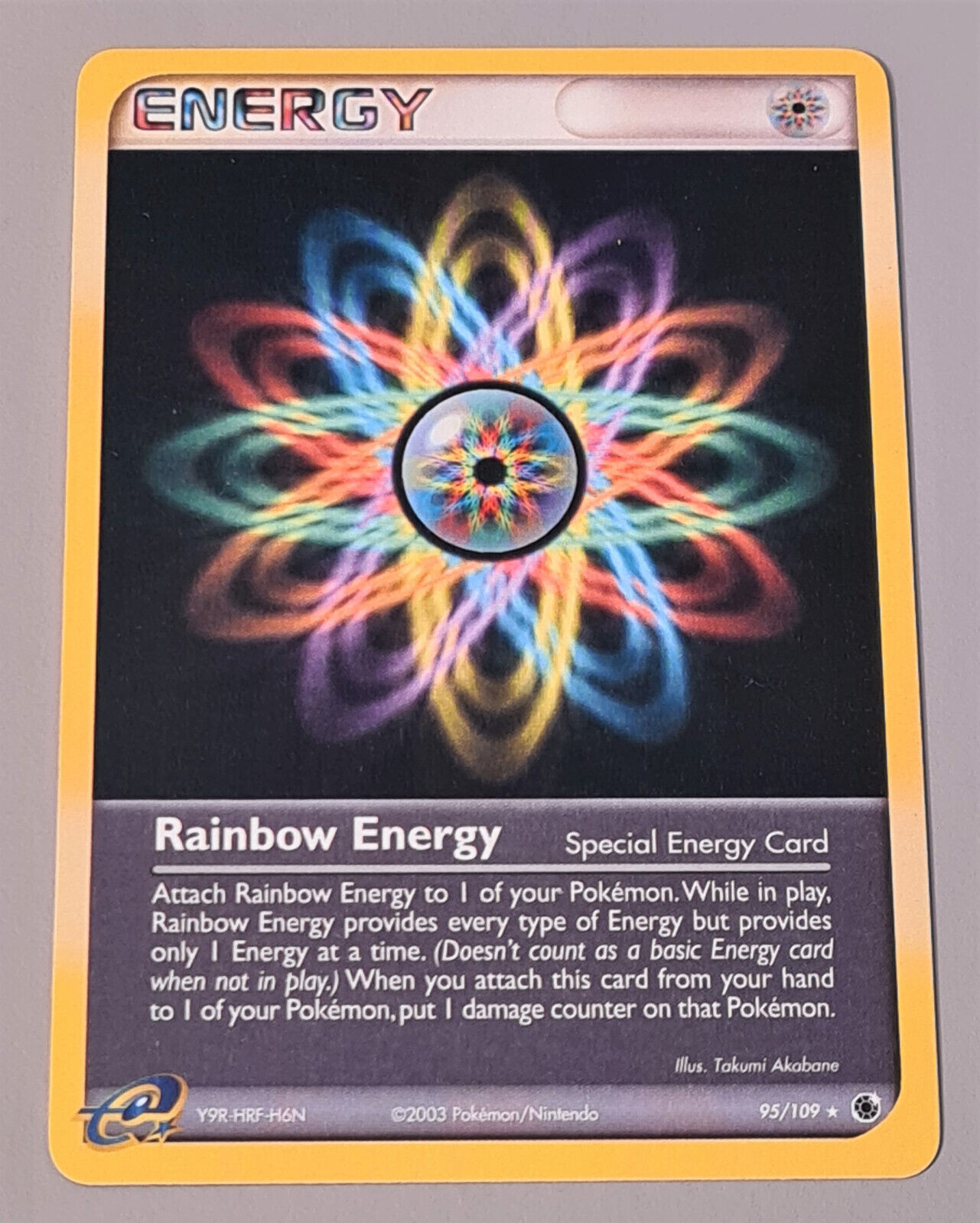 Rainbow Energy # 95/109 Rare EX Ruby & Sapphire 2003 EN Near Mint to Mint Vintage