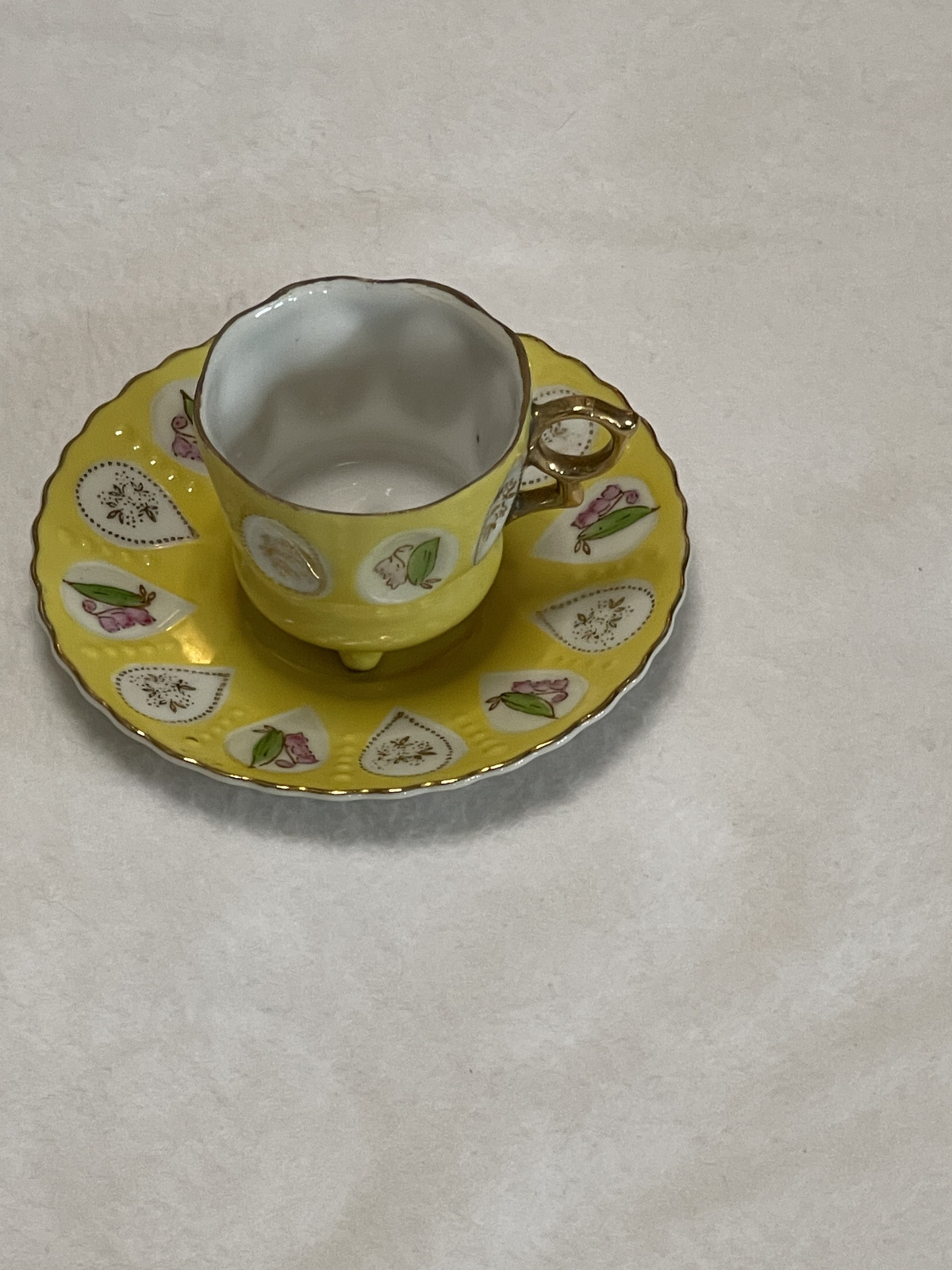 Ohashi Vintage Demitasse Cup & Saucer Set Hand Painted In Japan Tea Cup & Saucer
