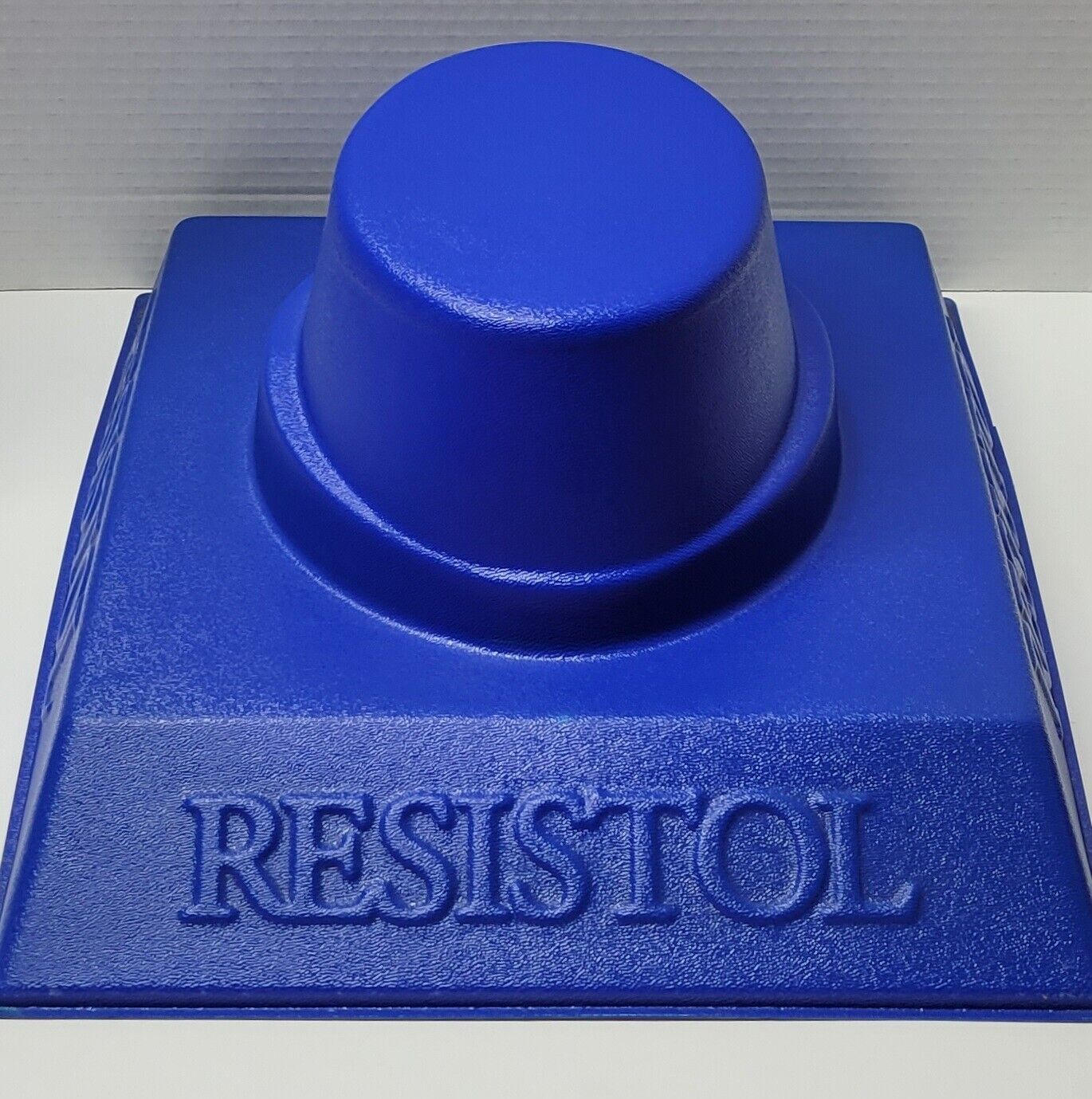 Vintage Resistol Cowboy Hat Store Display Blue Molded Plastic Stand