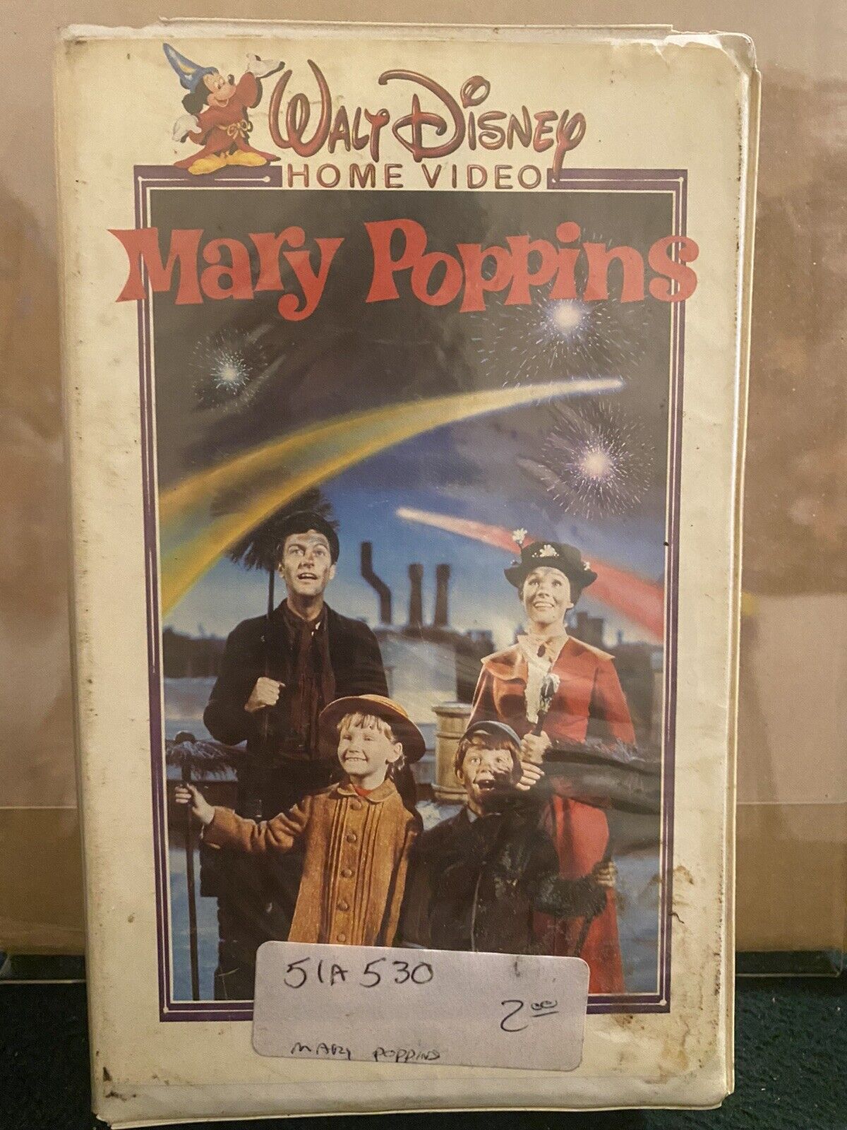Walt Disney Home Video MARY POPPINS VHS Vintage